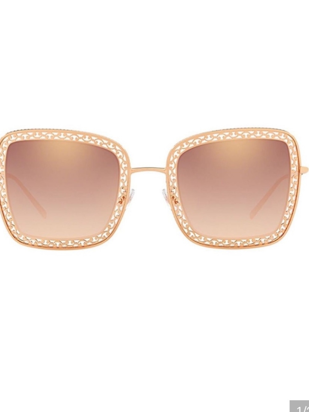 DOLCE & Gabbana~Pink Gold “Origin” 52MM Square Sunglasses